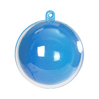 Boule Pvc Transparente Fond Turquoise Contenant Dragées x1