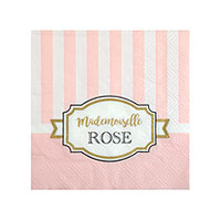 Serviettes Papier Baby Shower Mademoiselle Rose x20