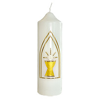 Bougie Cylindrique Calice Doré Luxe