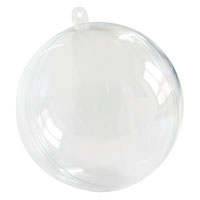 Lot de 10 Boules Moyennes Translucides de Décoration 8 cm