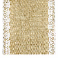 Chemin de Table Jute Bordure Dentelle