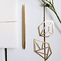 5 Confettis Cristaux Dorés Design