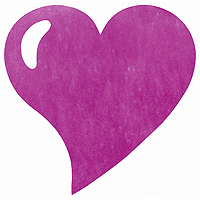 Dessous d'Assiette Coeurs Tissu Intissé Violet Prune x50