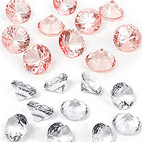 Lot de 10 Diamants Déco de Table Grosseur Moyenne