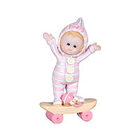 Petite Figurine Sujet Bapteme Fille Skate x1