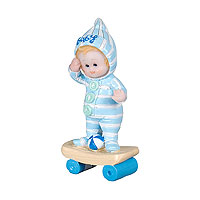 Petite Figurine Sujet Bapteme Garcon Skate x1