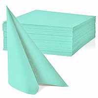 Grandes Serviettes Papier Aspect Tissu Vert Jade x40