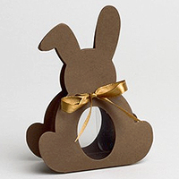 Boite Contenant Dragées Lapin Chocolat x6