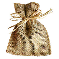 Lot de 5 Mini Sacs en Jute Naturelle Brute