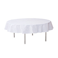 Nappe Ronde Blanche 1er prix en Tissu Fin Intissé 240cm