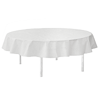 Nappe Ronde en Tissu Intissé opaque 240cm Blanc