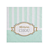 Serviettes Papier Baby Shower Monsieur Chou x20