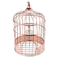 Tirelire Cage Métal Rose Gold